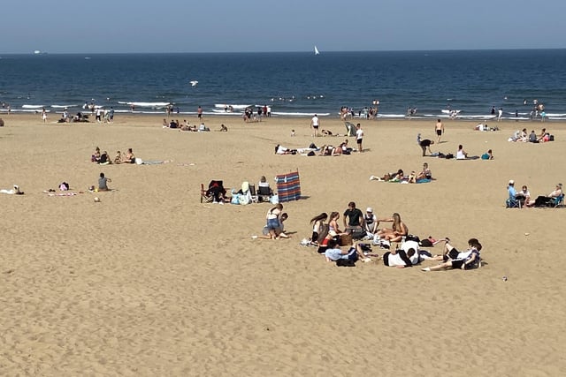 Families and friends gathered in South Shields to enjoy the warm weather