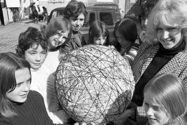Members of the Silksworth Riding School with what was possibly the largest ball of wool in the region. But who can tell us more about this 1975 scene?