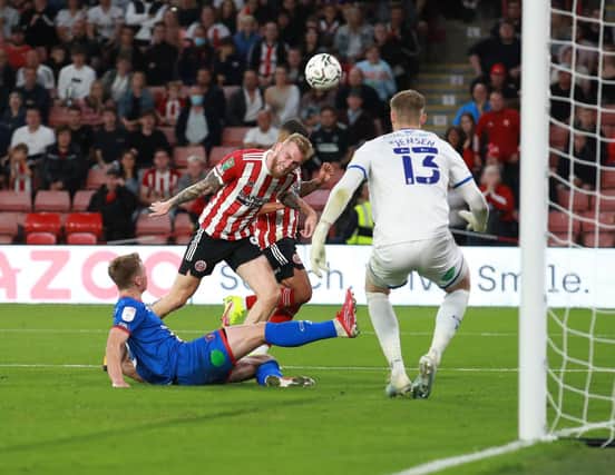 Oli McBurnie of Sheffield United: Simon Bellis / Sportimage