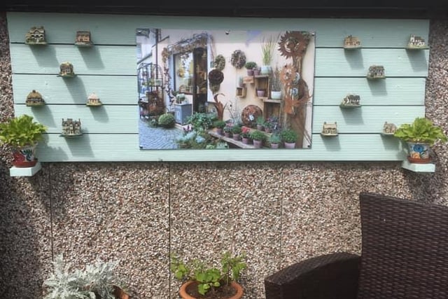 Linda Bashforth and her family have cheered up their garden with this lovely poster.
