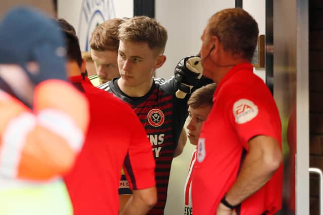 Dean Henderson in the tunnel at Wigan: Simon Bellis/Sportimage