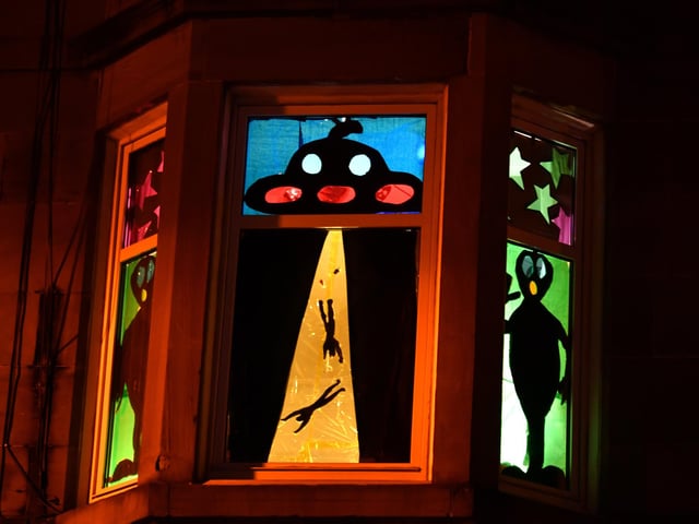 The streets of Battlefield, Glasgow, transformed into a magical outdoor gallery