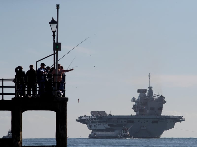 The Queen Elizabeth Class aircraft carriers each weigh 65,000 tonnes