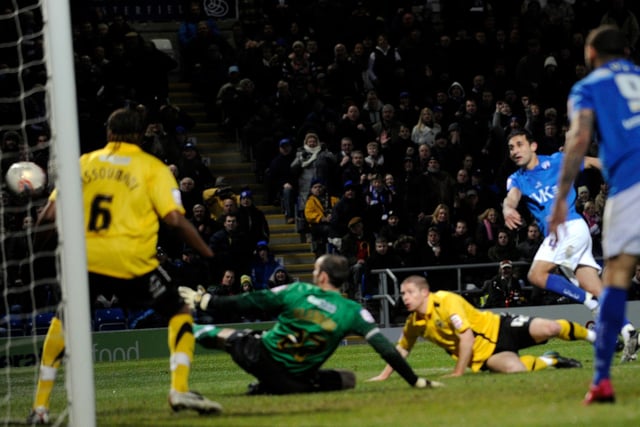 His hat-trick goal against Stockport County in January 2011.