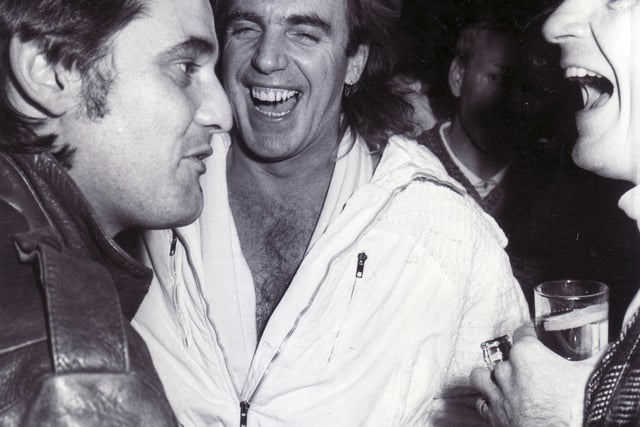 Peter Stringfellow, by then a huge London nightclub impresario, mingles with revellers at the Mojo reunion at the Leadmill, Sheffield in September 1984,. Another reunion takes place on June 10