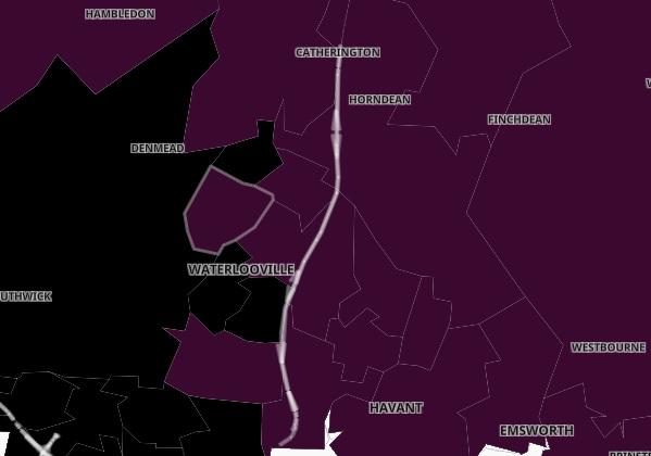 Cases fell by 2.4 per cent in Waterlooville North West in the seven days to January 6. However the case rate was still 1,464.4 per 100,000.