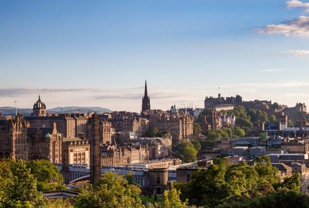 Where is this iconic view of Edinburgh taken from?