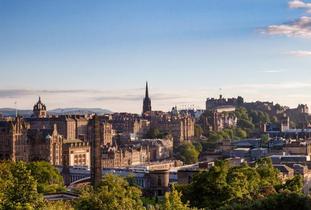 Where is this iconic view of Edinburgh taken from?