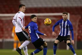 George Broadbent in action for Sheffield United's development squad against Sheffield Wednesday: James Wilson/Sportimage