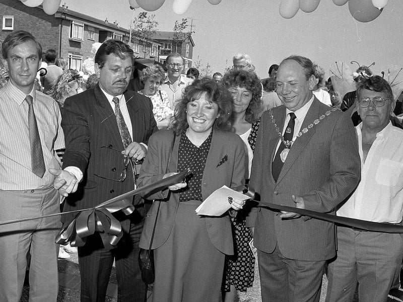 The opening of the Sandy Bank Day Centre, attended by the town's MP Alan Meale.