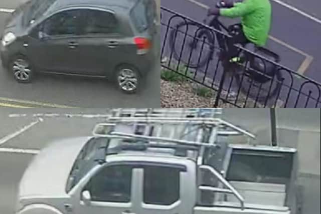 South Yorkshire Police would like to speak to the owners of the pictured vehicles and the cyclist as part of a renewed appeal to find Lamar Griffith's killer