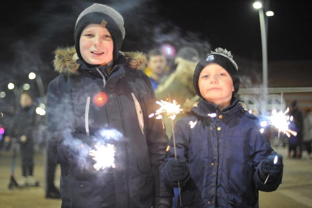 Brothers Jake and Luke Garnett at the South Tyneside Fireworks Display at Sandhaven Beach three years ago.