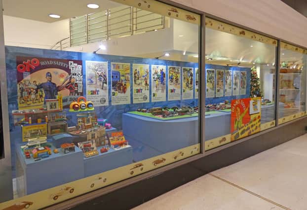 Hundreds of model cars and toys from the National Motor Museum are on display at the Cascades Shopping Centre. Picture: Beaulieu Enterprises Ltd.