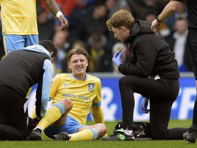 Sheffield Wednesday's George Byers picked up his injury against Portsmouth. (Steve Ellis)