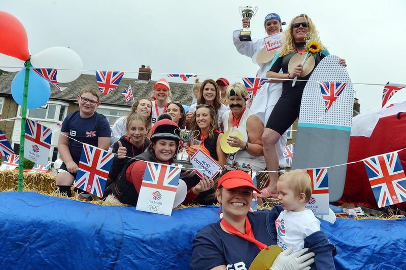 Flying the flag fo Team GB wins Yew Tree Farm's float first prize for the most outstanding entry.