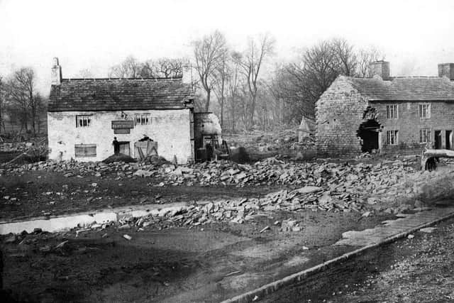 The remains of the Blue Ball pub, which was caught up in the devastation of the Great Sheffield Flood of March 1864