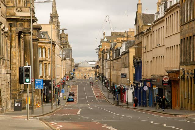 Quiet Edinburgh Streets.