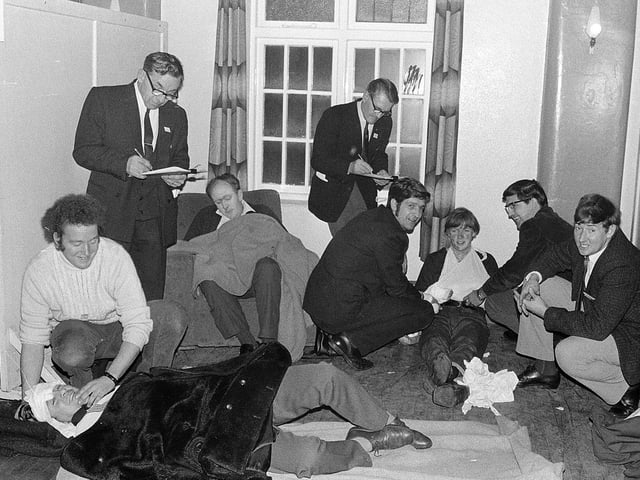 Clipstone Colliery's St John Ambulance Brigade team from the early seventies