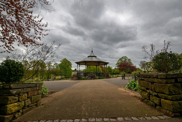 This historic park offers a mix of open grassland with mature trees, woodlands, gardens and rockeries with ornamental features from earlier periods including a Grotto and a Victorian Glasshouse and more recently a bandstand was erected which is located to the centre of the park.