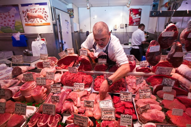 Butchers' stall at Castle Market, 2010. Picture Sheffield