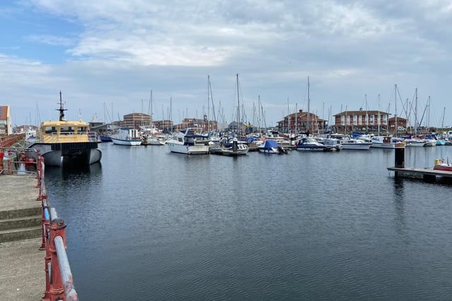 There were very few people out and about around Hartlepool Marina despite the lovely weather,.
