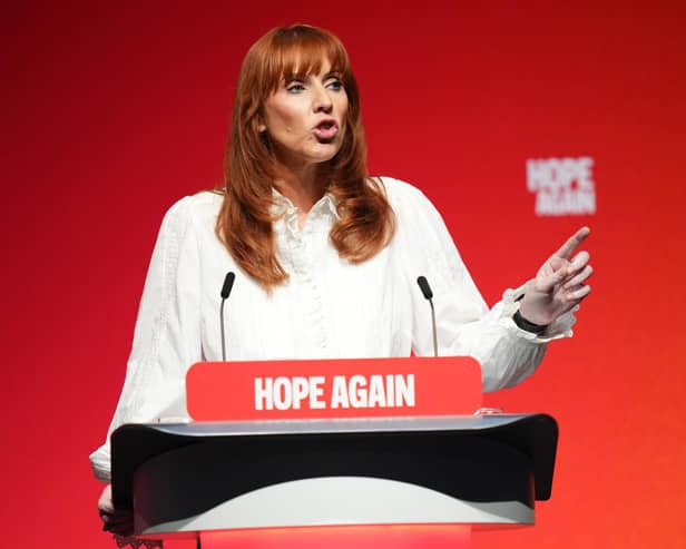Housing Secretary Angela Rayner speaking during the Labour Party Conference. PIC: Annabel Lee-Ellis/PA Wire