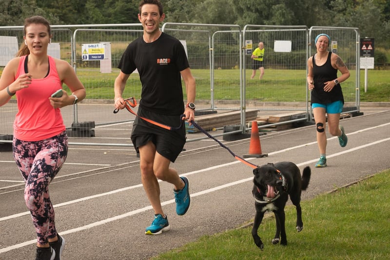 Alex Ford makes his way around the course with dog Bonny

Picture: Keith Woodland (140821-79)