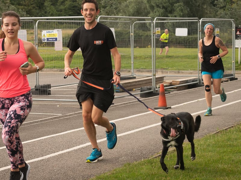 Alex Ford makes his way around the course with dog Bonny

Picture: Keith Woodland (140821-79)