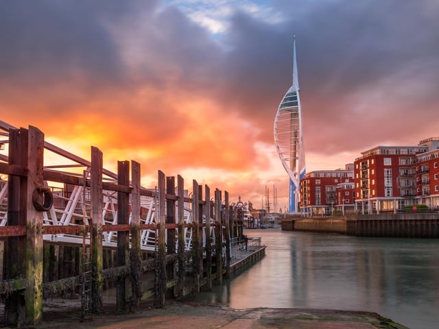 The Spinnaker Tower taken from the camber slipway.
Picture: Raymond Clarke