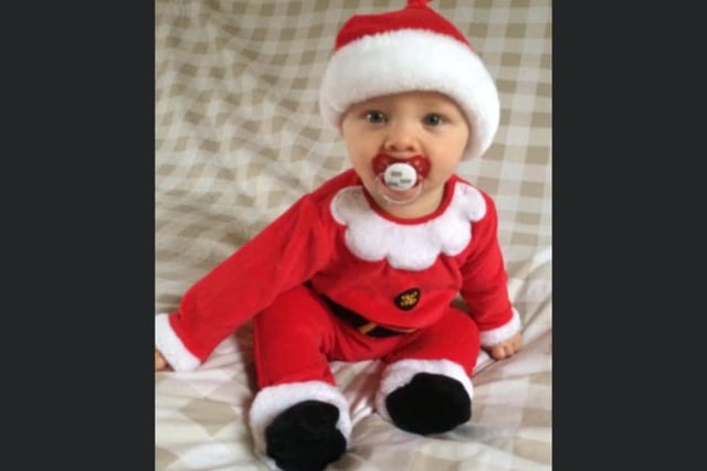 Tracey Lacey Leasley shared this image of her 'santa baby'.