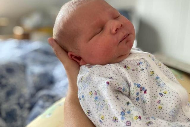 Adalyn Rose Jones was born on April 22. Mum Stacey Jones said: 'our rainbow baby was born in quarantine'.