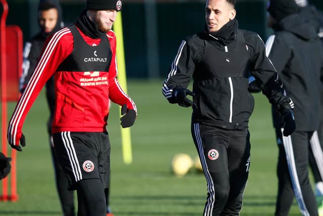 Oli McBurnie and Ravel Morrison during their time together at Sheffield United: Simon Bellis/Sportimage