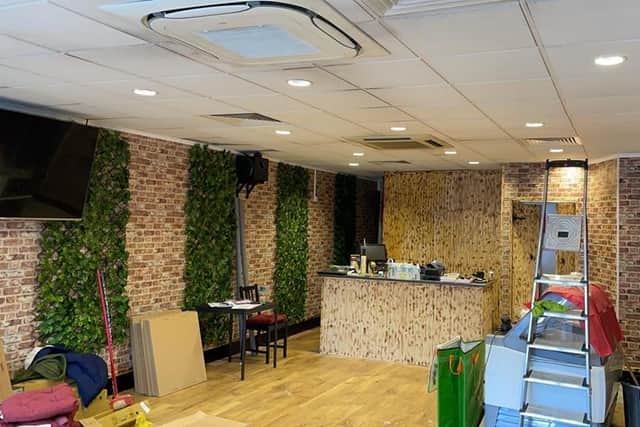 The restaurant is currently being kitted out.