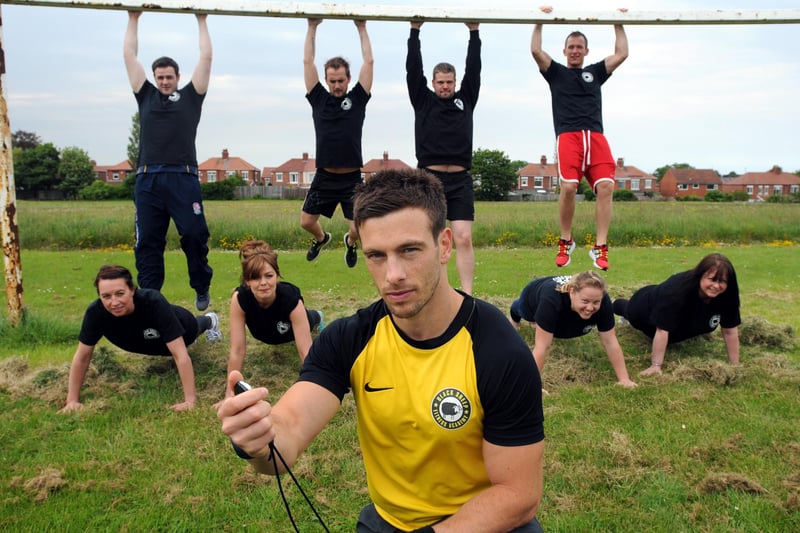 Black Sheep Fitness Academy's Lee Tiffin and 63 members were taking part in an assault course in aid of Cancer Research in 2013. Were you pictured limbering up?