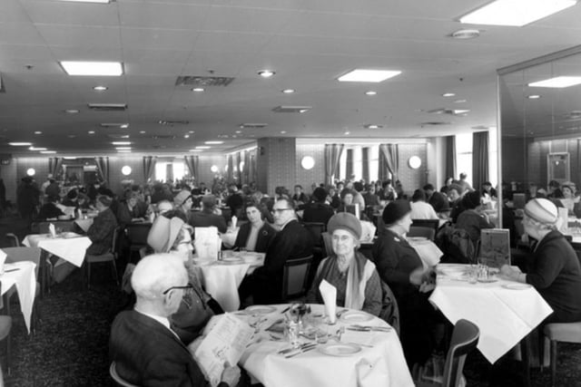Dining in style at John Walsh Ltd on High Street, Sheffield, in 1968