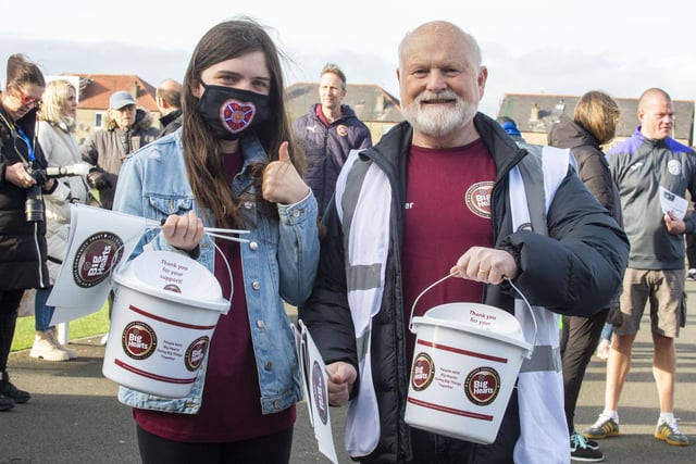 Eva Ritchie and Alan Ritchie collecting for the Big Hearts Community Trust