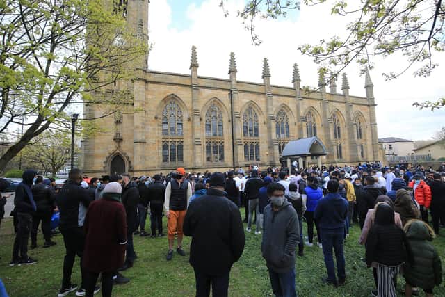 A vigil was held for murder victim Khurm Javed at St Mary's Church in Sheffield today.
