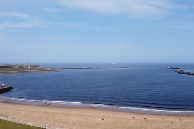 A beautiful and clear day at the South Shields coast.
