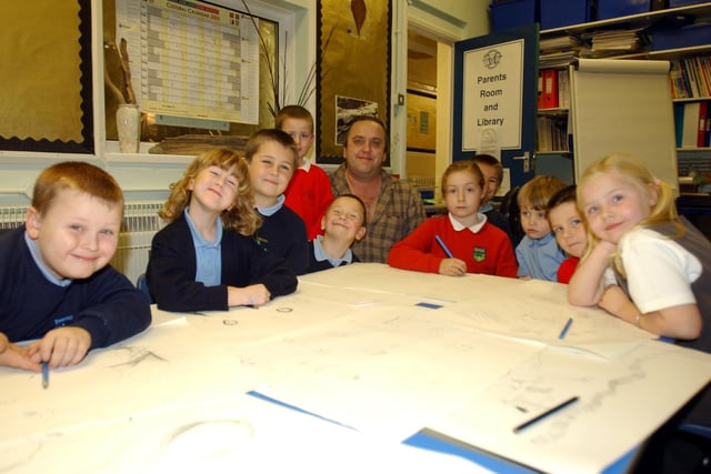 These youngsters were enjoying a music lesson with Paul Roxby 15 years ago. Are you in the picture?