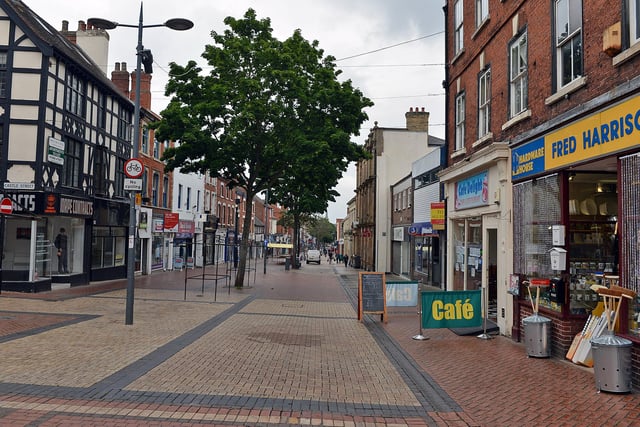 Worksop town centre on the afternoon of Wednesday June 10