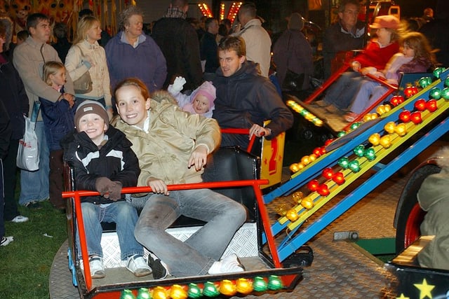 Were you pictured having a go on the rides at the 2005 Seaton Carew fireworks display?