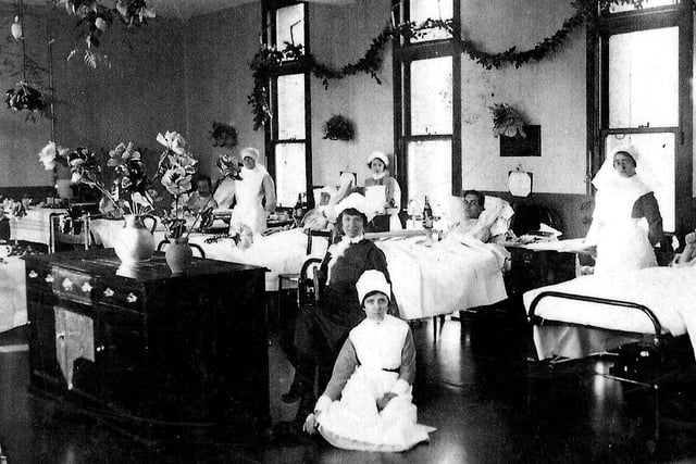 Christmas 1926 on a ward at Gosport War Memorial Hospital