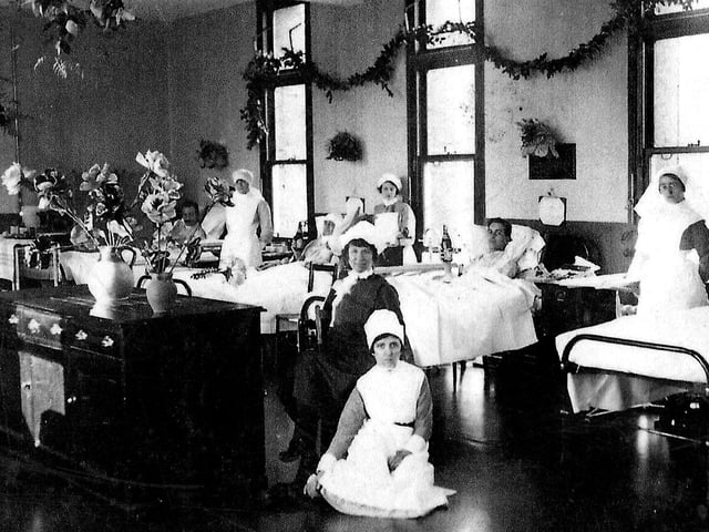 Christmas 1926 on a ward at Gosport War Memorial Hospital