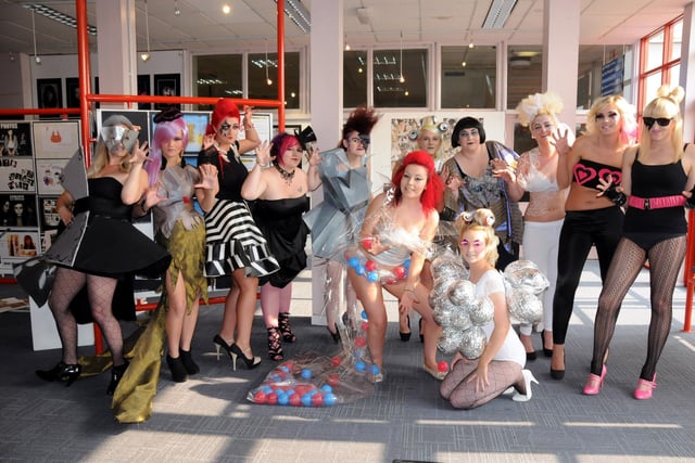 Students from Shiney Row College taking part in a Lady Gaga tribute in September 2011. Did you join in?