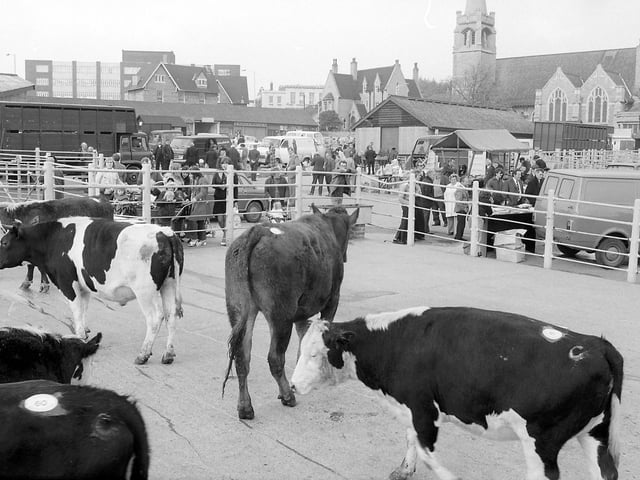 The cattle market closed in the late eighties - can you spot any familiar faces in the crowd?