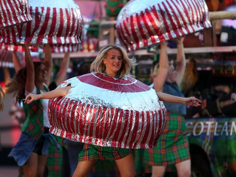 Performers dressed as Tunnock's Teacakes played a starring role in the 2014 Commonwealth Games Opening Ceremony in Glasgow (Picture: Andrew Milligan)