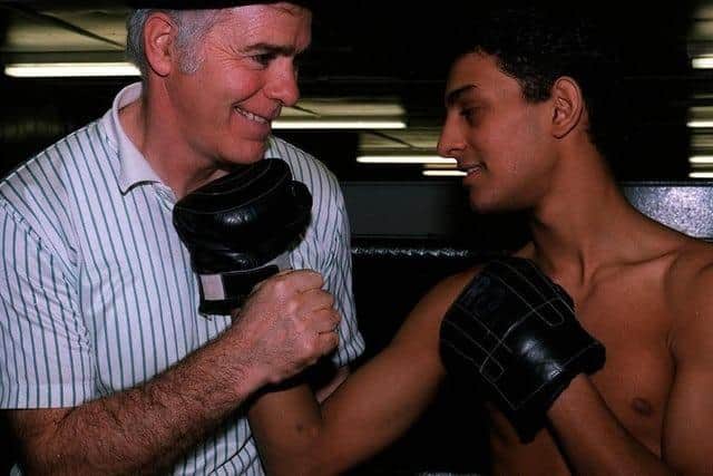 Brendan Ingle and a young Naseem Hamed