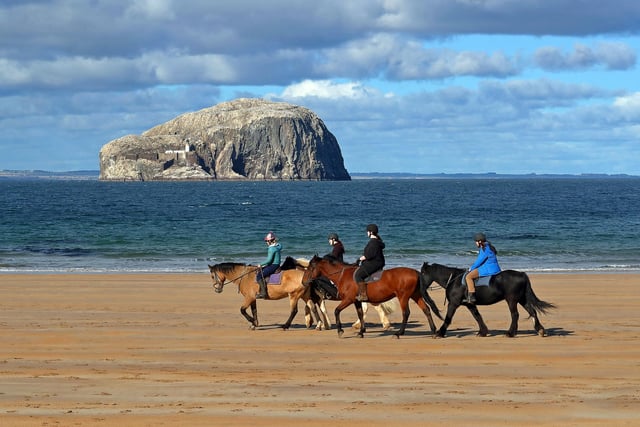 I photographed these horse riders at Seacliff Beach with the Bass Rock in the background on a lovely late September afternoon.

