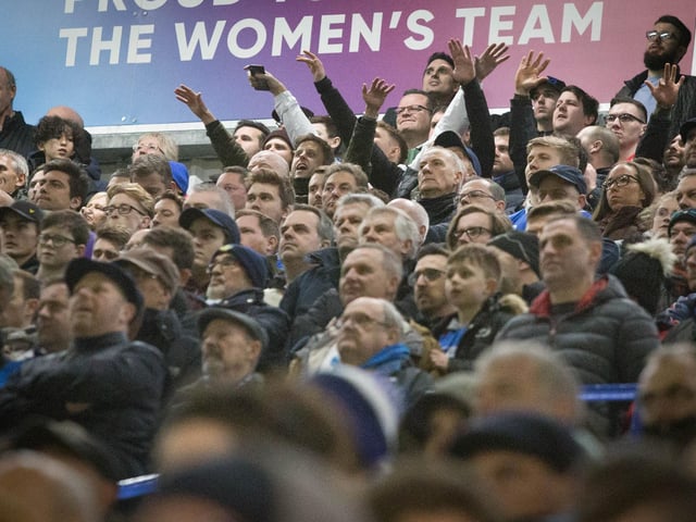 Pompey fans in fine voice at Fratton Park.