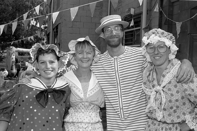 Mansfield Swimming Baths staff at its closing party - Wendy, Lynn, the late Ian Bagshaw and Keenan.